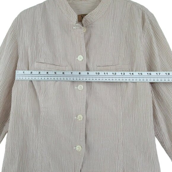 AT Denim tan button down top size xl - Picture 4 of 9